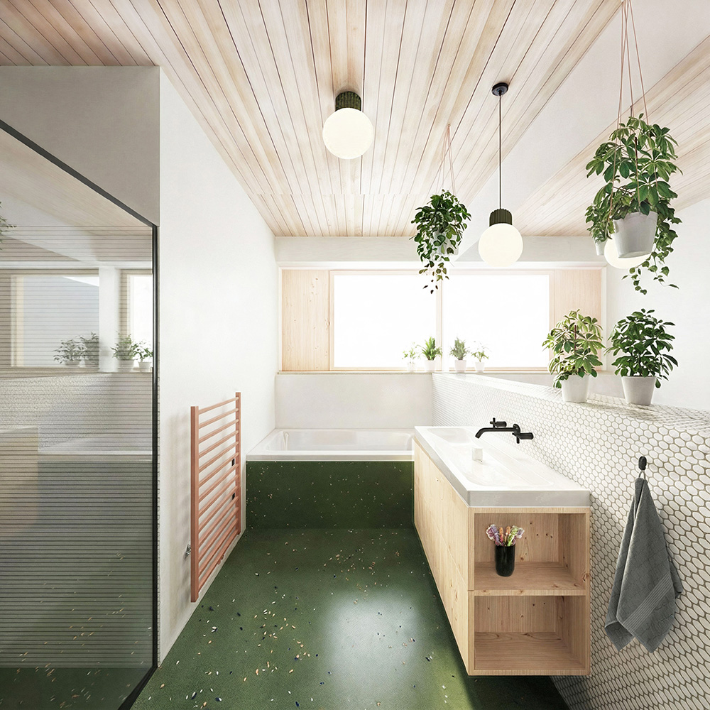 Interiér domu plný rostlin